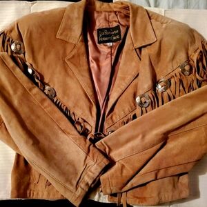 Liz Roberts/Robert Elliot brand new retro suede fringe jacket.